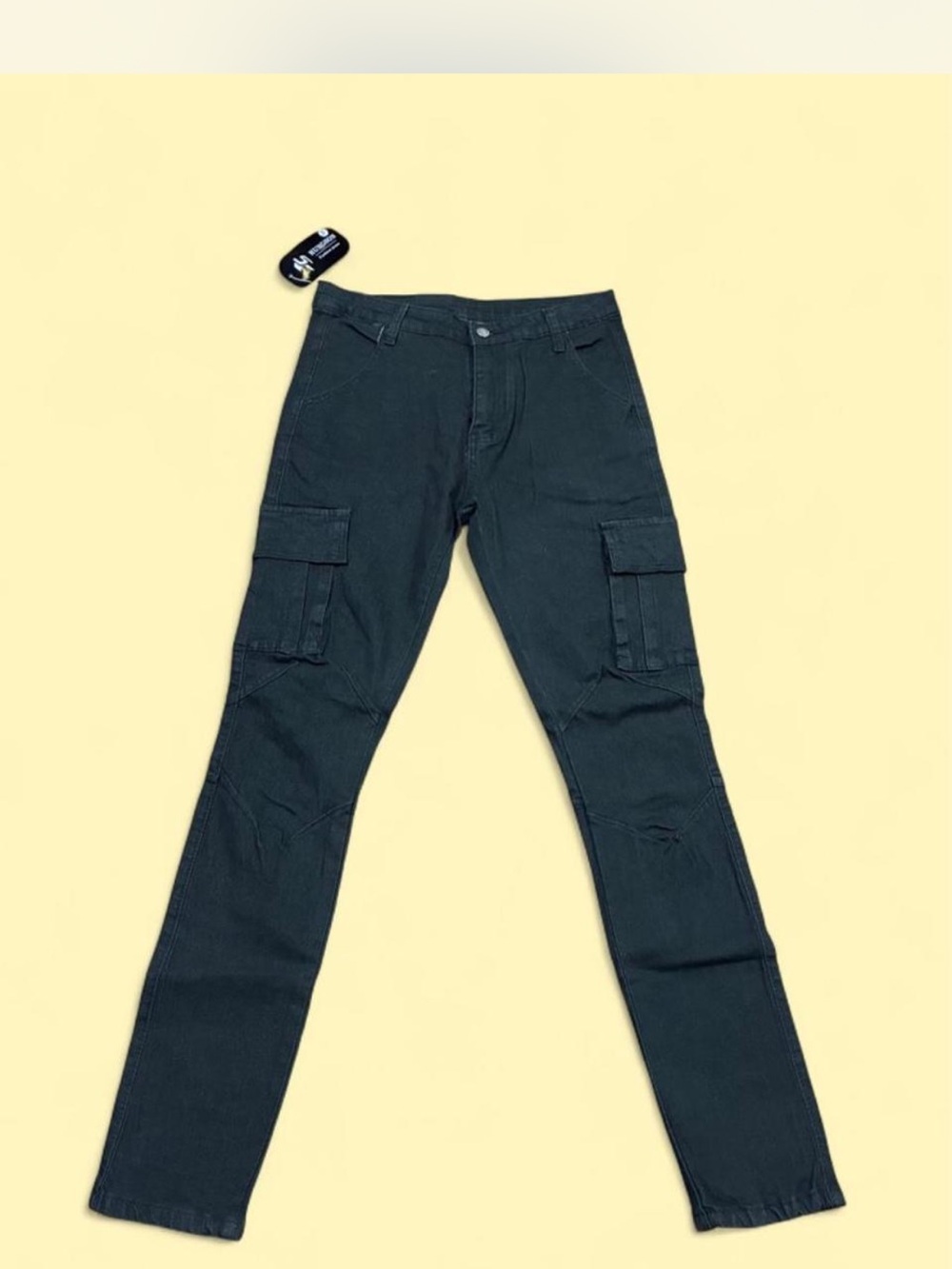 Men's Charcoal Cargo Jeans with Multiple Utility Pockets